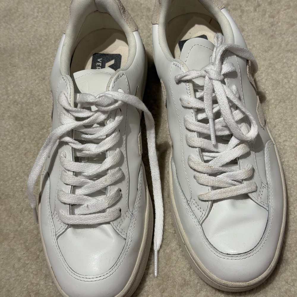 VEJA White Leather Sneakers